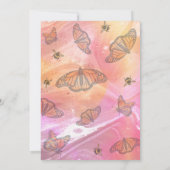 Monarch Butterfly Uitnodigingen voor verjaardagsfe (Achterkant)