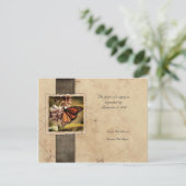 Monarch Butterfly Vintage Wedding RSVP (Staand voorkant)