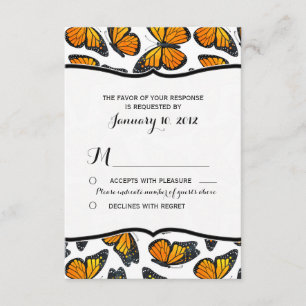 Monarch Butterfly Wedding RSVP