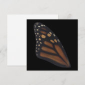 Monarch Butterfly wing on Black Feestdagenkaart (Voorkant / Achterkant)