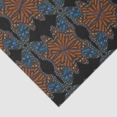 Monarch Butterfly Wing Oranje and Blue Pattern Tissuepapier (Detail)