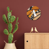 Monarch Butterfly Wing Pattern Sinaasappel en zwar Grote Klok