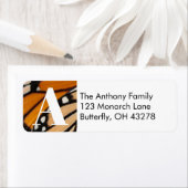 Monarch Butterfly Wing Retouradres Etiket (Insitu)