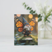 Monarch Butterfly Winged Gnome - Fantasy Creature Briefkaart (Staand voorkant)