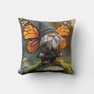 Monarch Butterfly Winged Gnome - Fantasy Creature Kussen
