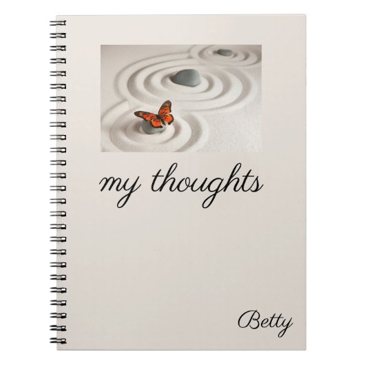 Monarch Butterfly Zen Garden Carnet 6,5 x 8,75 (Devant)