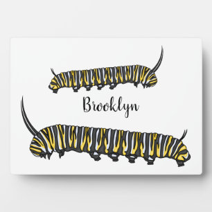 Monarch caterpijler cartoon illustratie fotoplaat