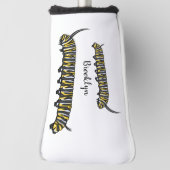 Monarch caterpijler cartoon illustratie golfheadcover (Draai 90)