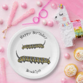 Monarch caterpijler cartoon illustratie papieren bordje (Feest)