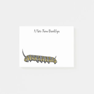Monarch caterpijler cartoon illustratie post-it® notes