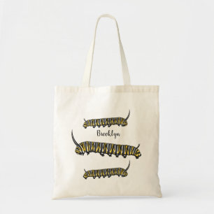 Monarch caterpijler cartoon illustratie tote bag