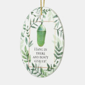 Monarch Chrysalis and Butterfly Keramisch Ornament (Links)