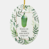 Monarch Chrysalis and Butterfly Keramisch Ornament (Voorkant)