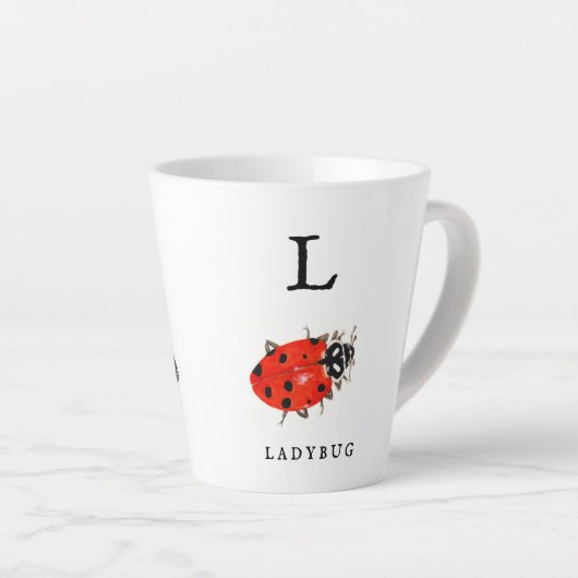 Monarch en Ladybug Latte Mok (Rechterhoek)