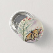 Monarch en Milkweed Ronde Button 3,2 Cm (Voorkant /achterkant)
