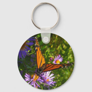 monarch met bloemen sleutelhanger