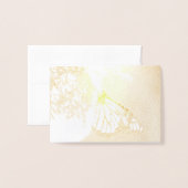 Monarch op een tak folie kaarten (Voorkant met envelop)