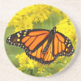 Monarch op Goldenrod Zandsteen Onderzetter