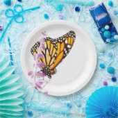 Monarch op lavendel papieren bordje (Feest)