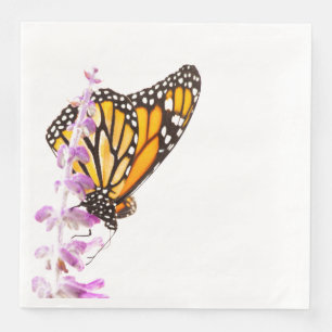 Monarch op lavendel servetten
