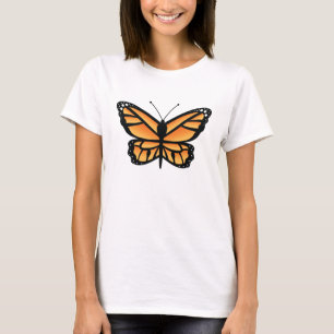 Monarch Oranje Butterfly Cartoon Illustratie T-shirt