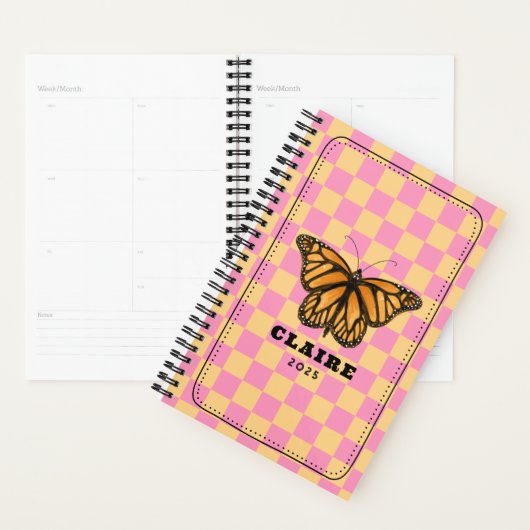 Monarch Papillon Checkerboard (Devant avec enveloppe)