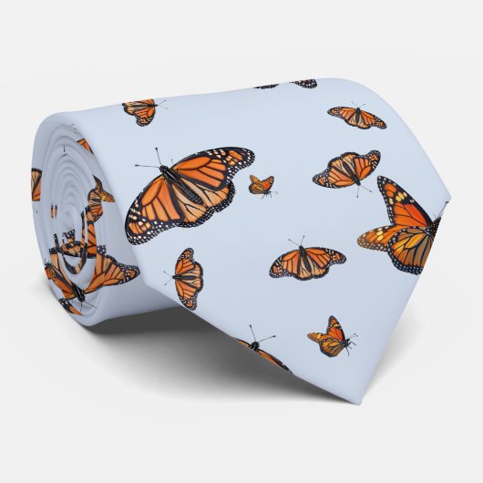 Monarch Pattern Butterflies Stropdas (Opgerold)