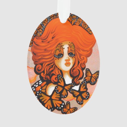 Monarch Queen Butterfly Fairy Ornament (dos)