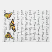 Monarch Script de serviettes de cuisine/papillons (Horizontal)