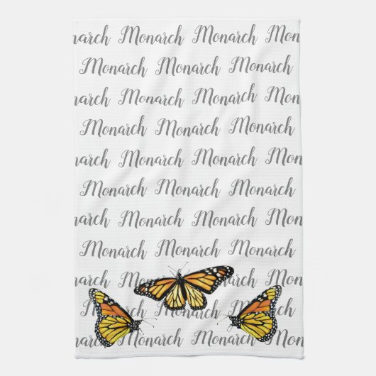 Monarch Script de serviettes de cuisine/papillons (Vertical)