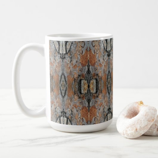 Monarch Tree Bark Patterned Koffiemok (Met donut)