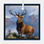 Monarch van het Glen Glass Ornament Buck Deer (Achterkant)