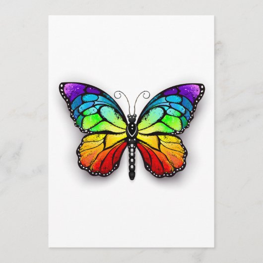 Monarch van regenboogvlinders advieskaart (Voorkant)