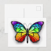 Monarch van regenboogvlinders briefkaart (Voorkant / Achterkant)