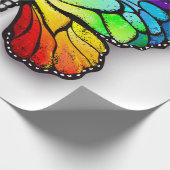 Monarch van regenboogvlinders cadeaupapier (Hoek)