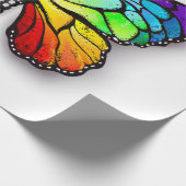 Monarch van regenboogvlinders cadeaupapier (Hoek)