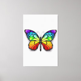 Monarch van regenboogvlinders canvas afdruk