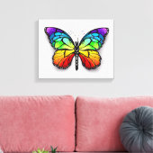Monarch van regenboogvlinders canvas afdruk (Insitu (Woonkamer))