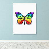 Monarch van regenboogvlinders canvas afdruk (Insitu (Houten vloer))