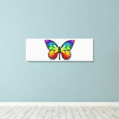 Monarch van regenboogvlinders canvas afdruk (Insitu (Houten vloer))