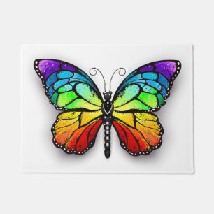 Monarch van regenboogvlinders deurmat