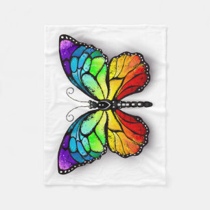 Monarch van regenboogvlinders fleece deken