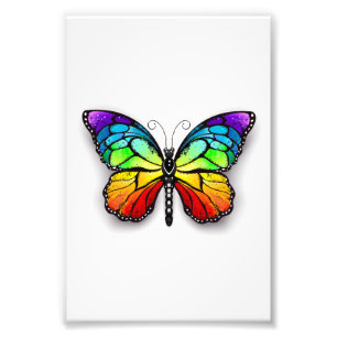 Monarch van regenboogvlinders foto afdruk