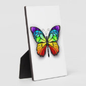 Monarch van regenboogvlinders fotoplaat (Zijkant)