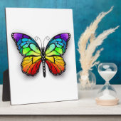 Monarch van regenboogvlinders fotoplaat (Zijkant)