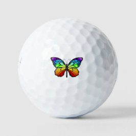 Monarch van regenboogvlinders golfballen