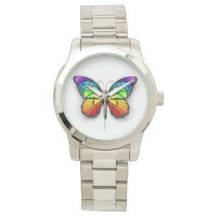 Monarch van regenboogvlinders horloge