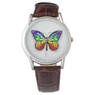 Monarch van regenboogvlinders horloge