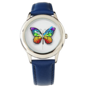 Monarch van regenboogvlinders horloge