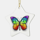 Monarch van regenboogvlinders keramisch ornament (Links)